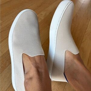 Rothy's Loafers - Cream and Blue